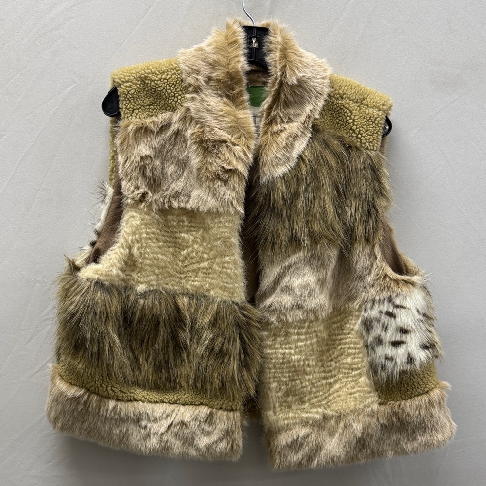 By Anthropologie MarlenaFaux Fur Patchwork Vest